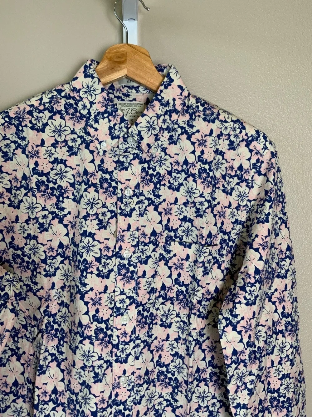 J. Crew Slim Stretch Secret Wash Cotton Poplin Button Down Shirt